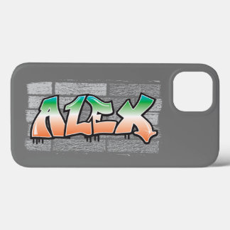 ALEX Your Name Graffiti Brick Wall Paint Splatter