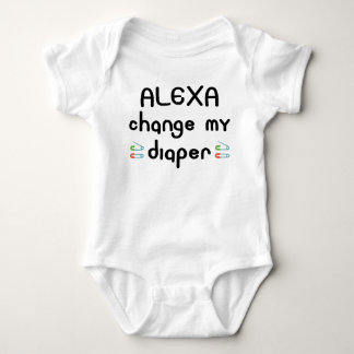 Alexa ändrar mitt söta och roliga citat baby t shirt