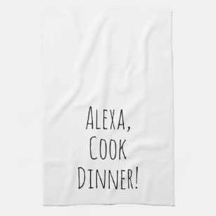 Alexa befaller humorn för att laga mat kökshandduk