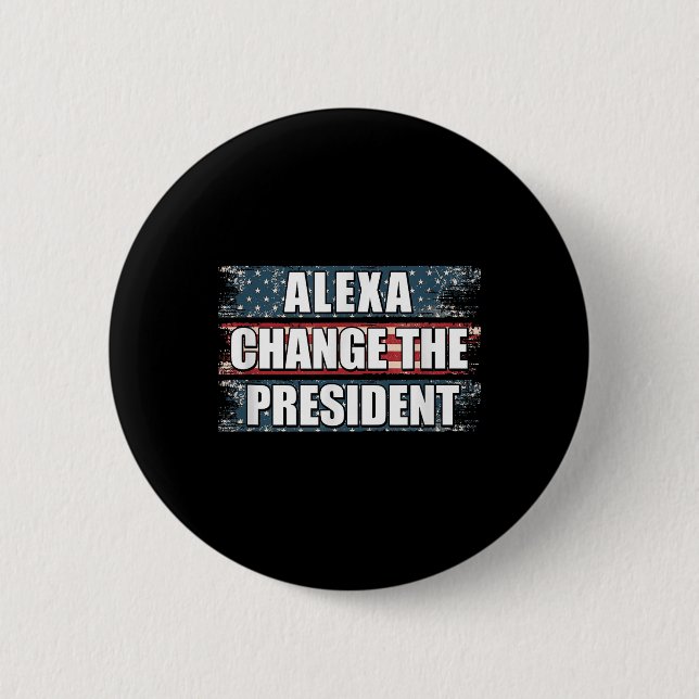 Alexa byter ordförande Funny Trump Knapp (Framsida)