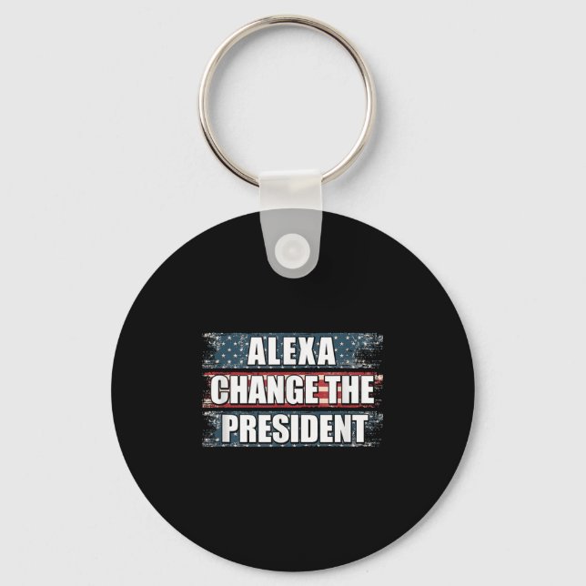Alexa byter ordförande Funny Trump Nyckelring (Framsida)