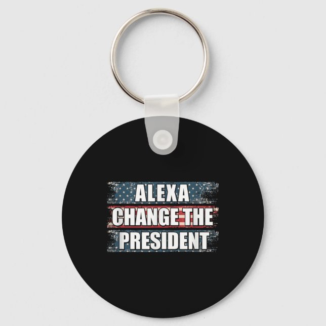 Alexa byter ordförande Funny Trump Nyckelring (Framsida)