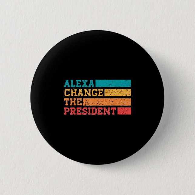 Alexa byter president Trump Funny Val Q Knapp (Framsida)