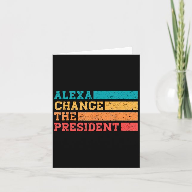 Alexa byter president Trump Funny Val Q Kort (Framsida)