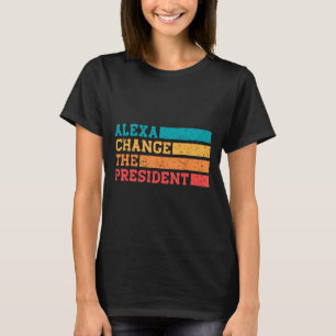 Alexa byter president Trump Funny Val Q T Shirt