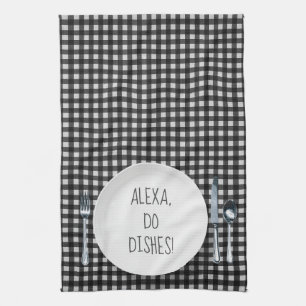 Alexa Command humor för diskar Kökshandduk