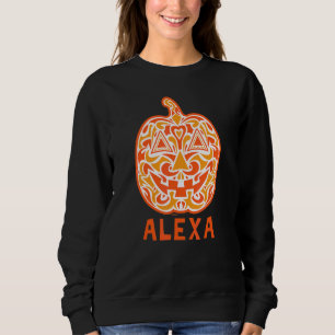 Alexa Halloween Socker Skalle Design T Shirt