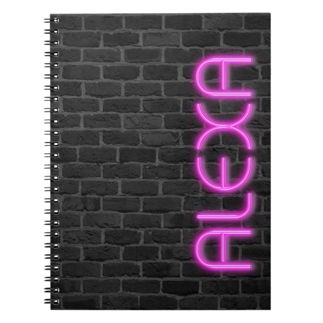 ALEXA I ROSA Neon Ljus bärbar dator Anteckningsbok (Framsidan)