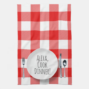 Alexa Kommando för matlagning Kökshandduk
