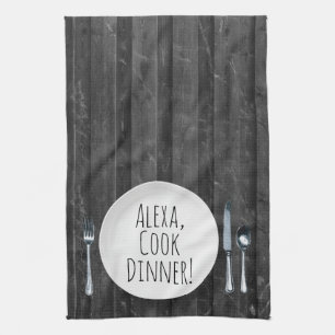 Alexa Kommando för matlagning Kökshandduk
