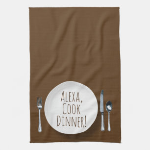 Alexa Kommando för matlagning Kökshandduk
