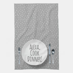 Alexa Kommando för matlagning Kökshandduk