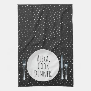 Alexa Kommando för matlagning Kökshandduk