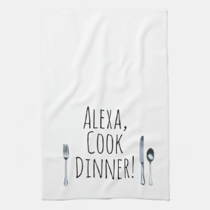 Alexa Kommando för matlagning Kökshandduk