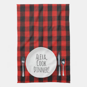 Alexa Kommando för matlagning Kökshandduk