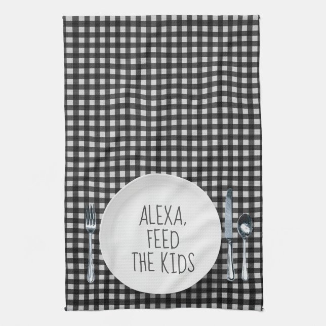 Alexa kommando humor kökshandduk (Vertikal)