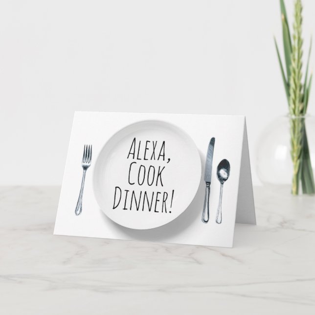 Alexa Kommando, vit middagsdag Kort (Framsida)