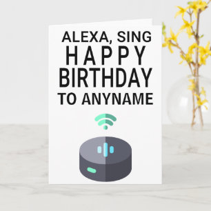 Alexa Sign Grattis på födelsedagen Kort