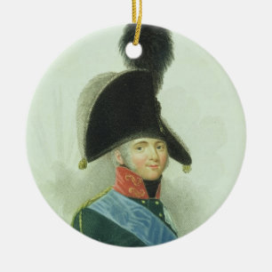 Alexander (1777-1825) den underbara kejsaren allra julgransprydnad keramik