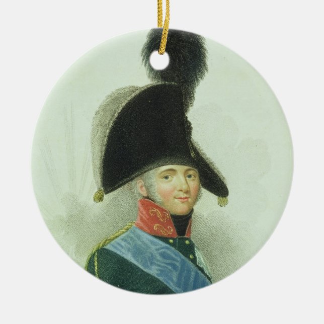Alexander (1777-1825) den underbara kejsaren allra julgransprydnad keramik (Framsidan)