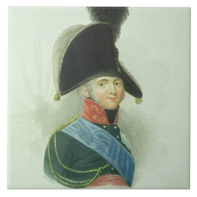 Alexander (1777-1825) den underbara kejsaren allra kakelplatta (Framsidan)