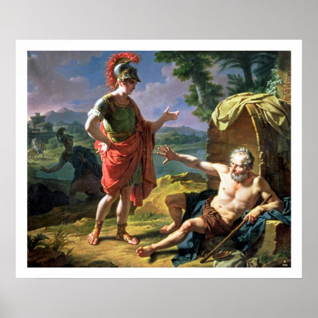 Alexander and Diogenes, 1818 (oil on canvas) Poster (Framsidan)