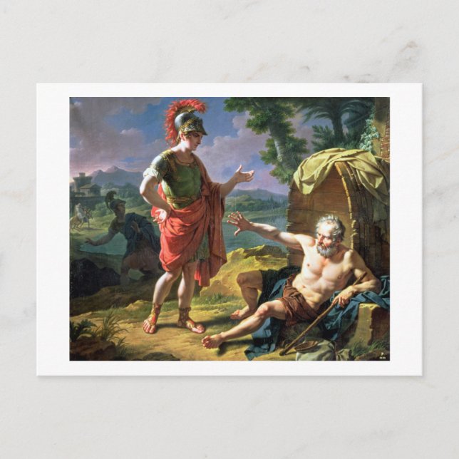 Alexander and Diogenes, 1818 (oil on canvas) Vykort (Framsida)