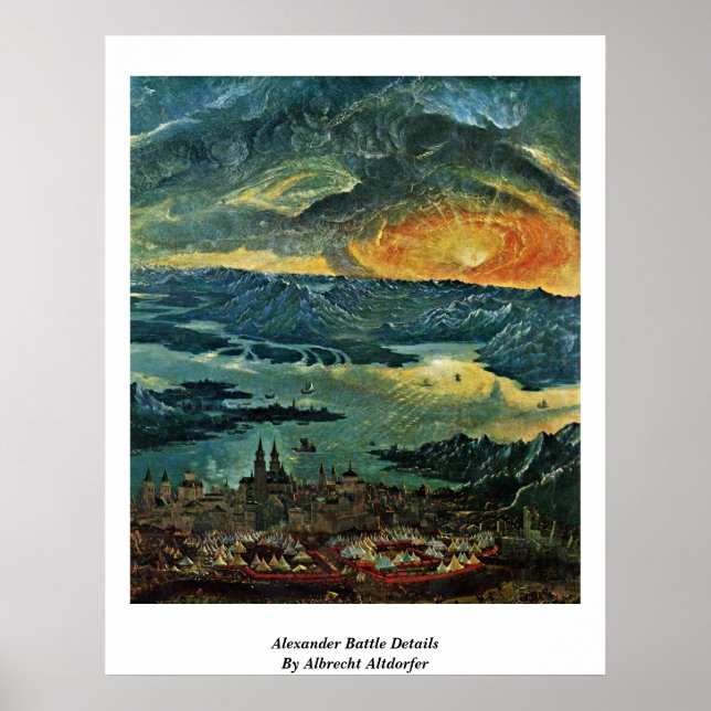 Alexander Battle Details by Albrecht Altdorfer Poster (Framsidan)