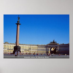 Alexander column, St Petersburg, Ryssland Poster