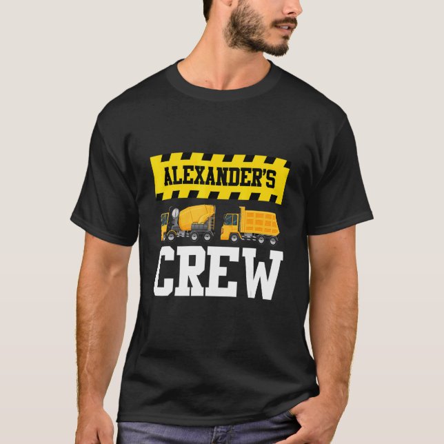 Alexander Construction Crew Anpassningsbar Dumptru T Shirt (Framsida)