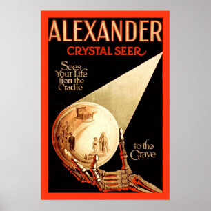 Alexander Crystal affisch för trollkarl för