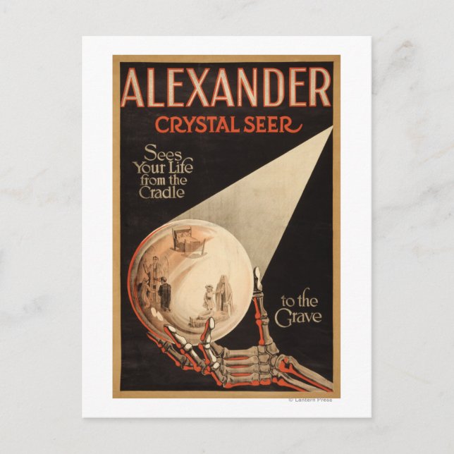 Alexander, Crystal "Cradle to the Grave" Magic Vykort (Framsida)