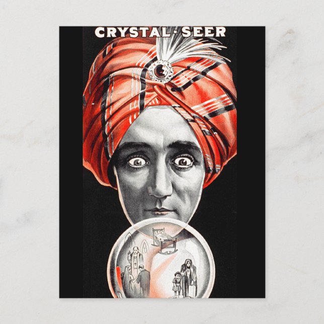 Alexander, Crystal Seer Knows, Sees, Tells All Vykort (Framsida)