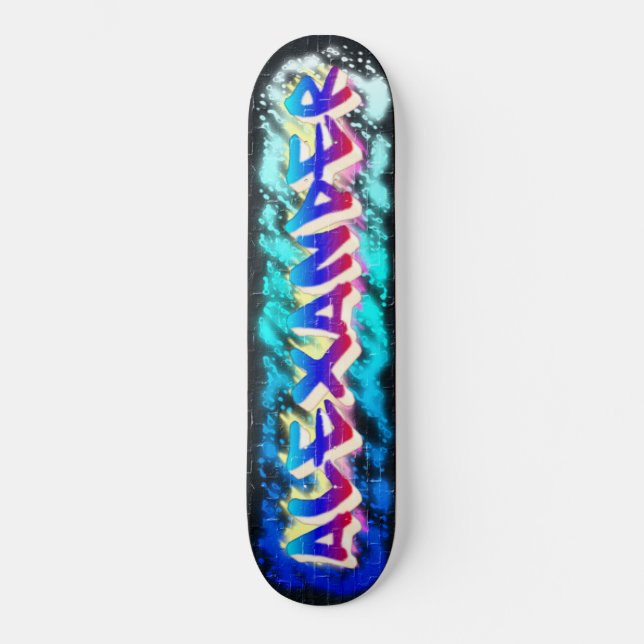 ALEXANDER Customized Graffiti Skateboard (Framsida)