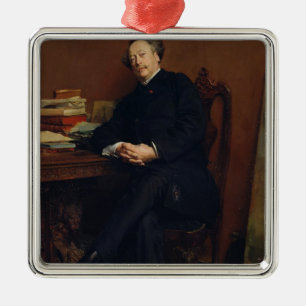 Alexander Dumas Fils 1877 Julgransprydnad Metall