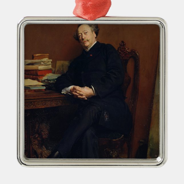 Alexander Dumas Fils 1877 Julgransprydnad Metall (Framsidan)