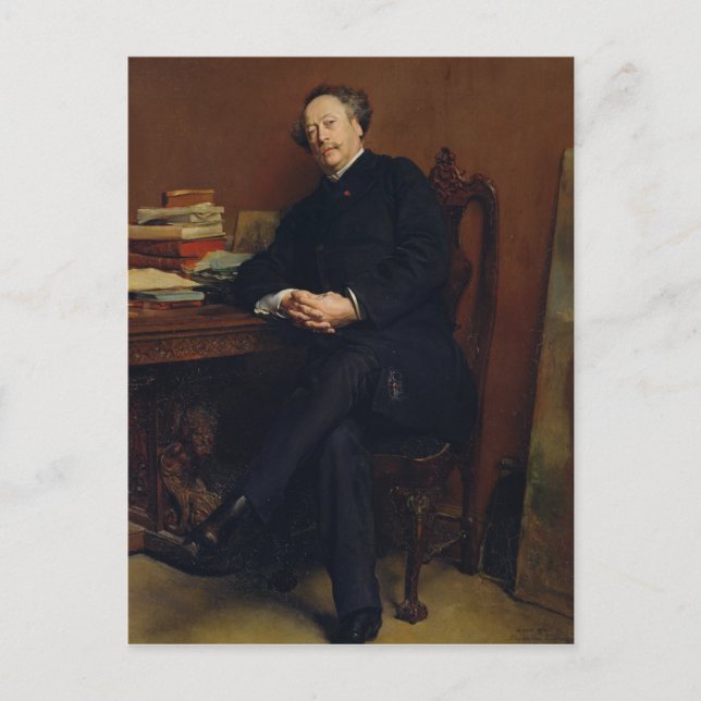 Alexander Dumas Fils 1877 Vykort (Framsida)