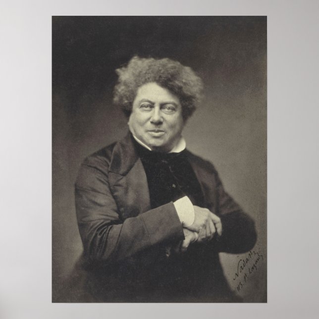 Alexander Dumas Porträtt Poster (Framsidan)