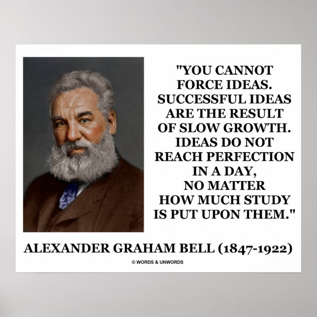 Alexander Graham Bell kan inte tvinga fram idéer l Poster (Framsidan)