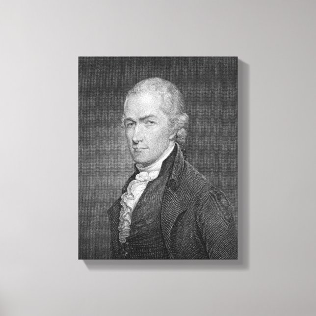 Alexander Hamilton (1757-1804) ingiven av John Fr Canvastryck (Framsida)