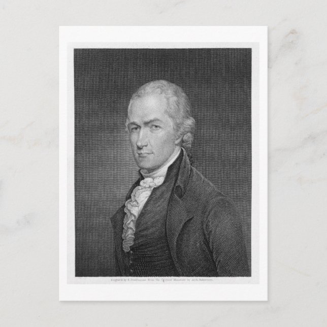 Alexander Hamilton (1757-1804) ingiven av John Fr Vykort (Framsida)