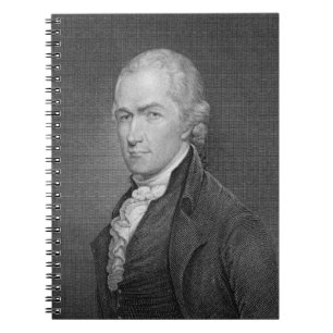 Alexander Hamilton (1757-1804) som inristas av Anteckningsbok Med Spiral