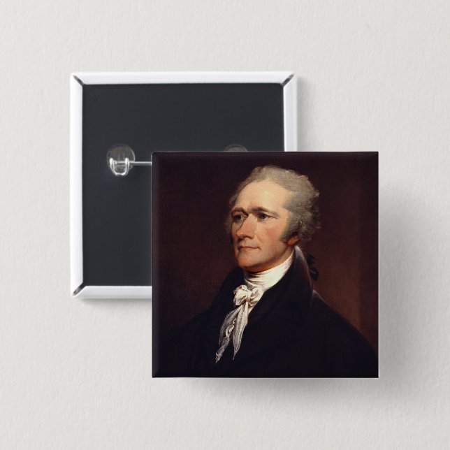 Alexander Hamilton: Amerikansk grundande fader, hi Knapp (Framsida & baksida)