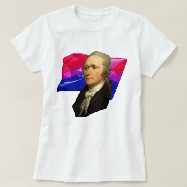 Alexander Hamilton + Bisexuell pride T Shirt (Design framsida)