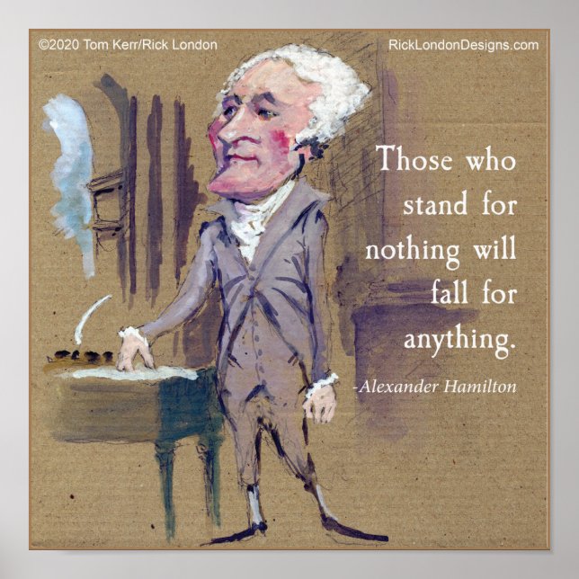 Alexander Hamilton & Citat Poster Art (Framsidan)