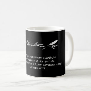 Alexander Hamilton citationstecken. Framgång Kaffemugg