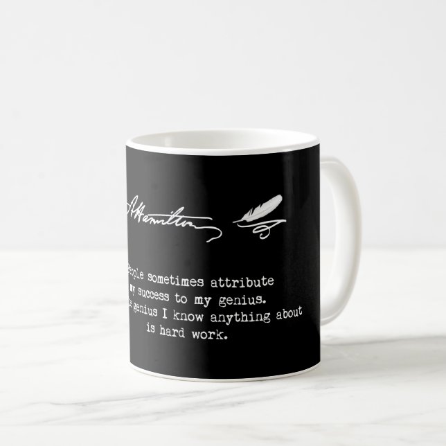 Alexander Hamilton citationstecken. Framgång Kaffemugg (Framsida höger)