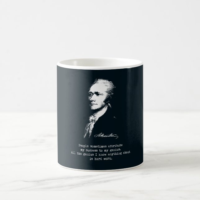 Alexander Hamilton citationstecken. Framgång Kaffemugg (Center)