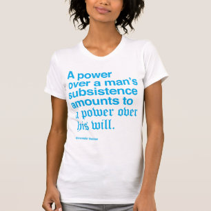 Alexander Hamilton citationstecken mig - blått Tee