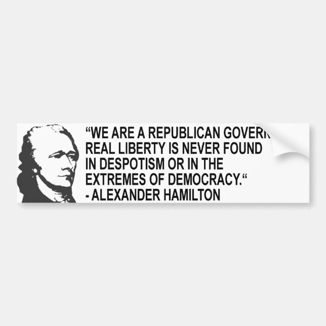 Alexander Hamilton citationsteckenbildekal Bildekal (Framsidan)